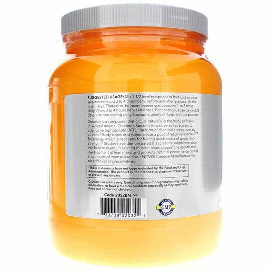Creatine Monohydrate Pure Powder, 2.2 Lbs, NOW