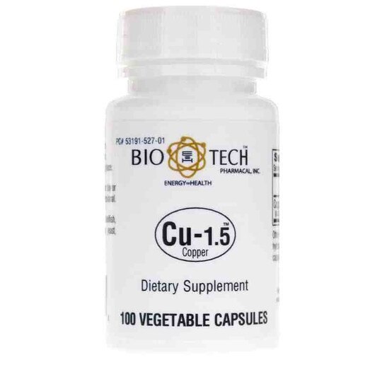 Cu Copper 1.5 Mg, 100 Veg Capsules, BTP