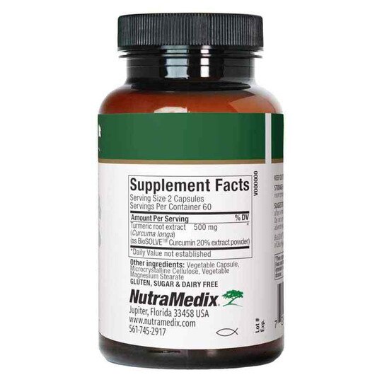 Curcumin from Turmeric, 120 Veg Capsules, NTX