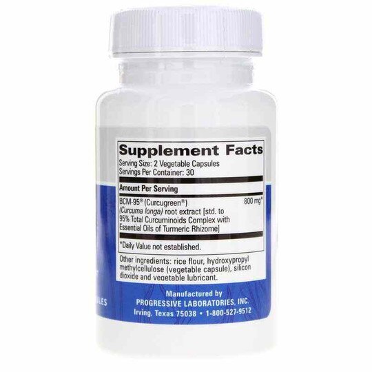 Curcumin BCM-95, 60 Veg Capsules, PGL