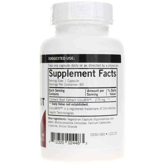 CurcuWIN Turmeric Root Extract 275 Mg, 60 Capsules, KRK