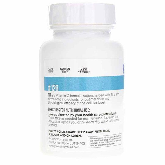 CZI Vitamin C, Zinc, Immune Support, 60 Capsules, SSF