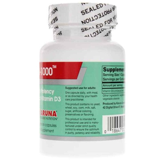 D-1000, Natural Vitamin D3, 90 Veg Capsules, KRU