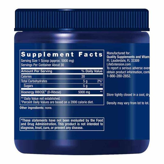 D-Ribose Powder, 5.29 Oz, LFE