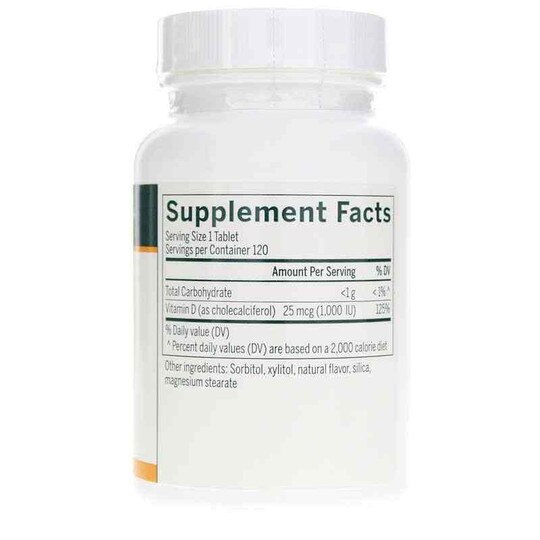 D3 1000 Chewable Blackcurrant Flavor, 120 Chewable Tabl, GEN