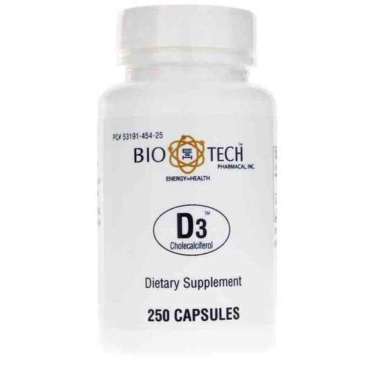 D3 1000 IU, 250 Capsules, BTP