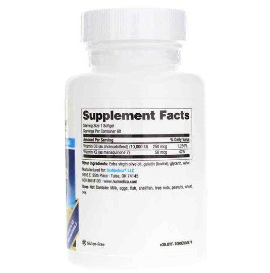 D3-10000 + K2, 60 Softgels, NUM