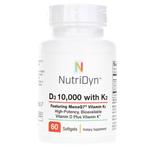 D3 10,000 with K2, 60 Softgels, ND