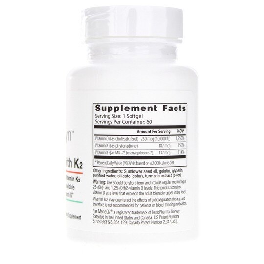 D3 10,000 with K2, 60 Softgels, ND