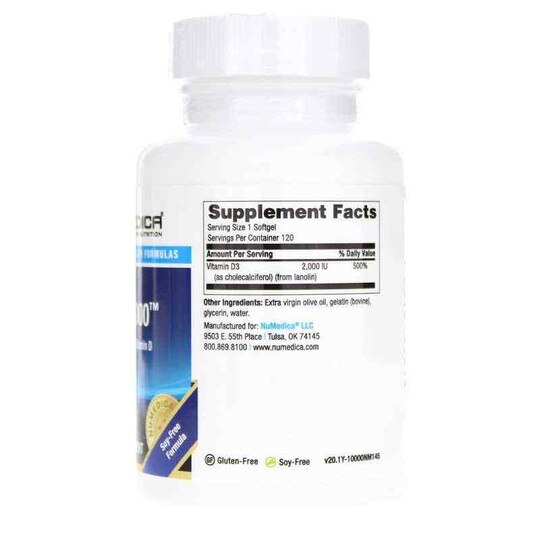 D3-2000, 120 Softgels, NUM