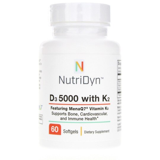 D3 5,000 with K2, 60 Softgels, ND