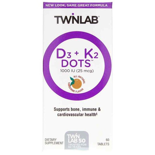 D3 + K2 Dots, 60 Tablets, TWL