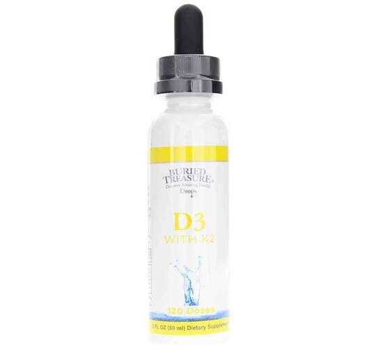 D3 with K2 Liquid, 2 Oz, BTN
