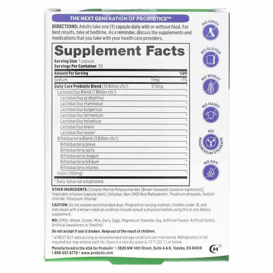 Daily Care Probiotic, 30 Capsules, PBLN