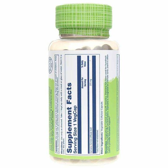 Damiana 370 Mg, 100 Veg Capsules, SLR