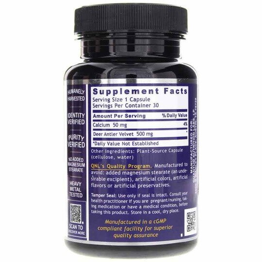 Deer Antler Velvet, 30 Veg Capsules, QNL