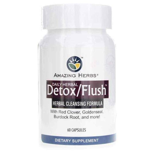 Detox Flush Herbal Cleansing Formula, 60 Capsules, AZH
