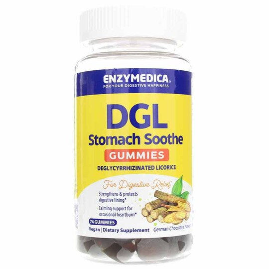 DGL Stomach Soothe Gummies, 74 Vegan Gummies, ENZ