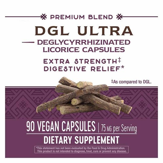 DGL Ultra, 90 Vegan Capsules, NWA