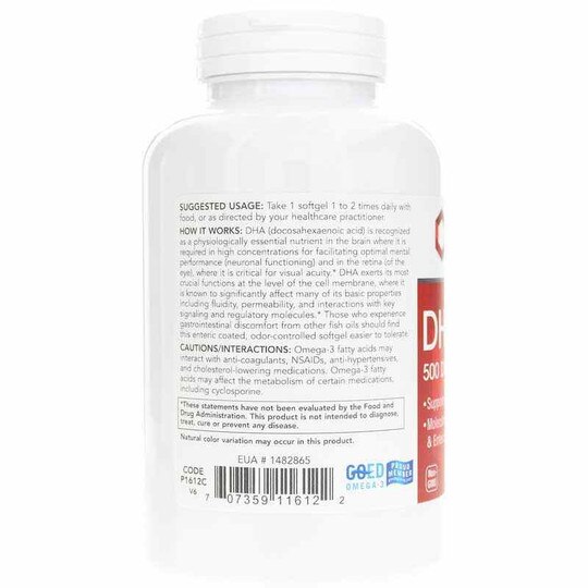 DHA-500, 120 Softgels, PFLB