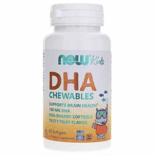 DHA Chewables for Kids, 60 Softgels, NOW