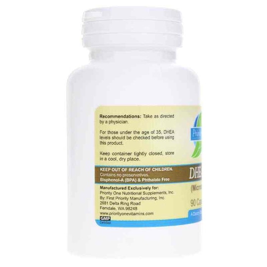 DHEA 25 Micronized, 90 Capsules, PRTO