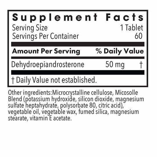 DHEA 50 Mg, 60 Tablets, ARG