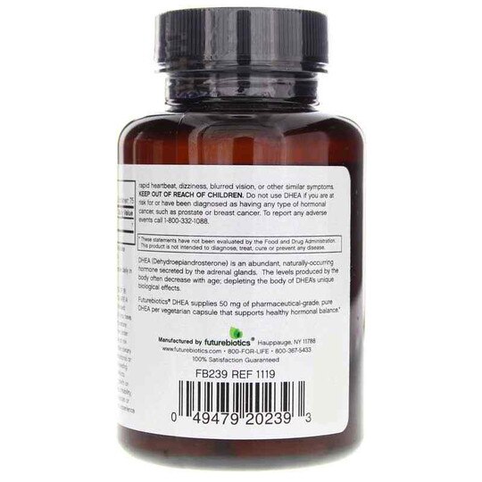 DHEA 50 Mg, 75 Veg Capsules, FB