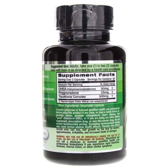 DHEA 50 Mg with Pregnenolone, 60 Veg Capsules, EMD