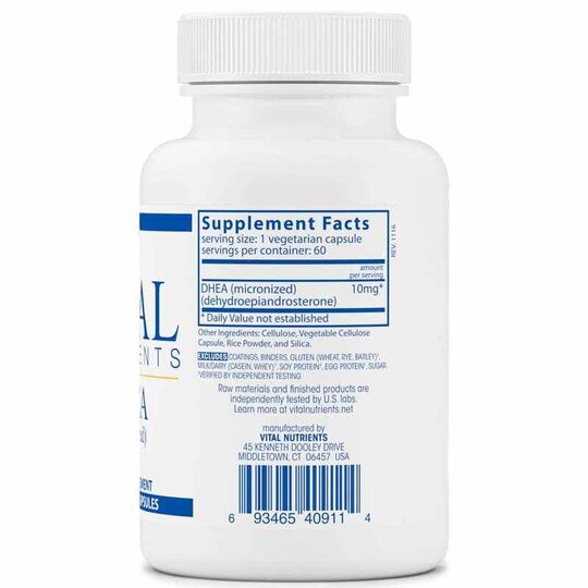 DHEA (micronized) 10 Mg, 60 Veg Capsules, VTN