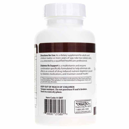 Diabetes Rx Support, 60 Tablets, VNC
