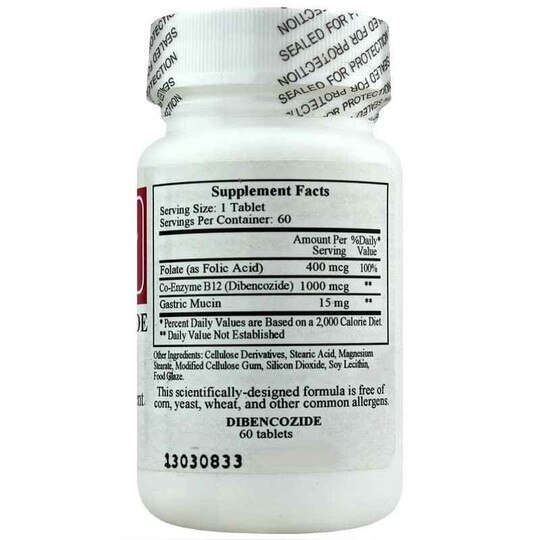 Dibencozide Co-Enzyme B12, 60 Tablets, ECF