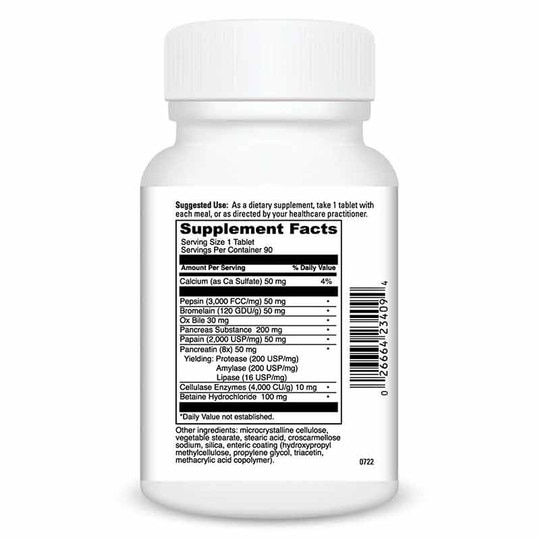 Digestive Enzymes, 90 Tablets, DL