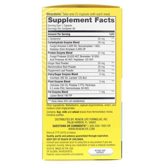 DigestMore Enzymes, 90 Veg Capsules, RNL