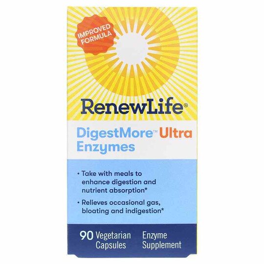DigestMore Ultra Enzymes, 90 Veg Capsules, RNL