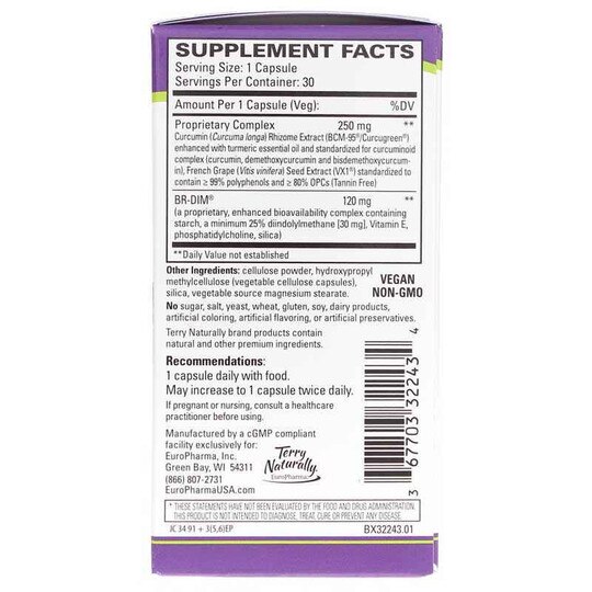 DIM Complex with BCM-95 Curcumin, 30 Capsules, TNT