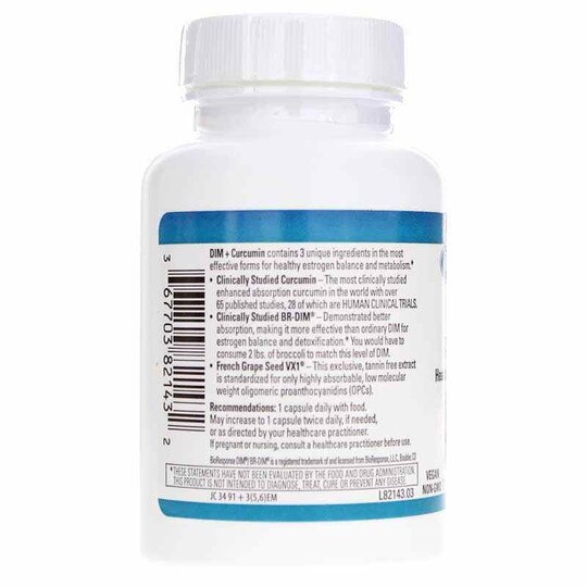 DIM + Curcumin, 30 Capsules, EUMD