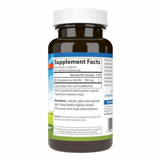 DLPA DL-Phenylalanine, 60 Capsules, CL