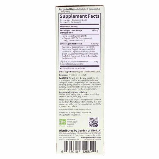 Dr. Formulated CBD 15 Mg Inflammatory Response Drops, 1 Oz, GOL