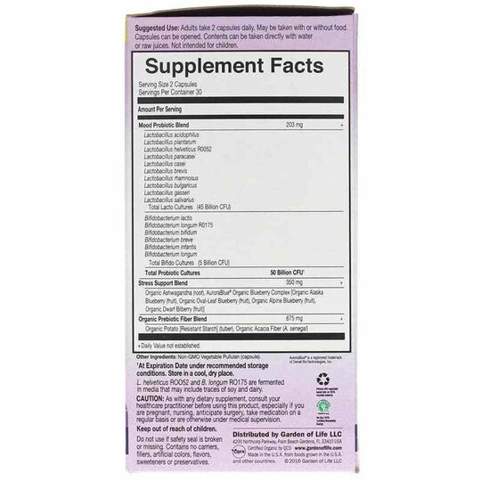 Dr. Formulated Probiotics Mood + Shelf-Stable, 60 Veg C, GOL