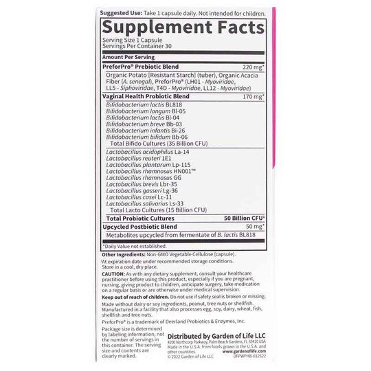 Dr. Formulated Probiotics Women's pH 50 Billion, 30 Veg Capsules, GOL