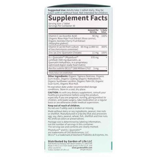 Dr. Formulated Quercetin Immune, 30 Veg Tablets, GOL