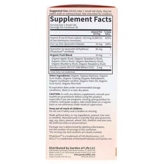 Dr. Formulated Vitamin D3 5000 IU & Zinc, 30 Tablets, GOL