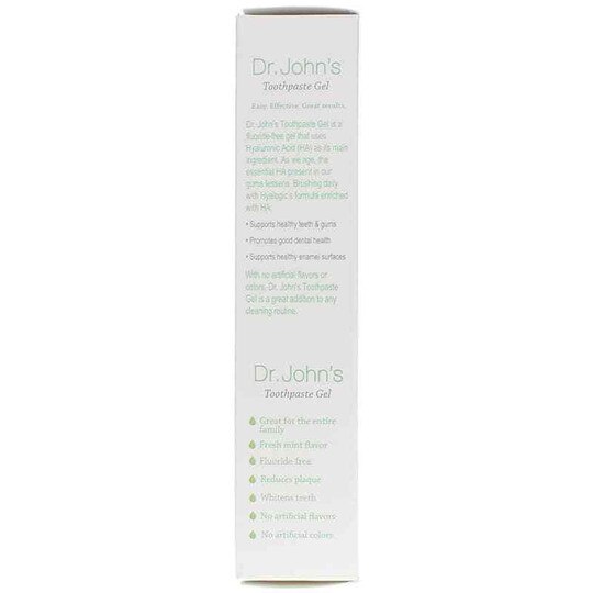 Dr. John's Toothpaste Gel with Hyaluronic Acid, 4.58 Oz, HYG