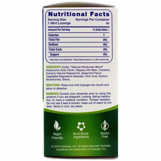Dry Mouth HylaMints, 60 Lozenges, HYG