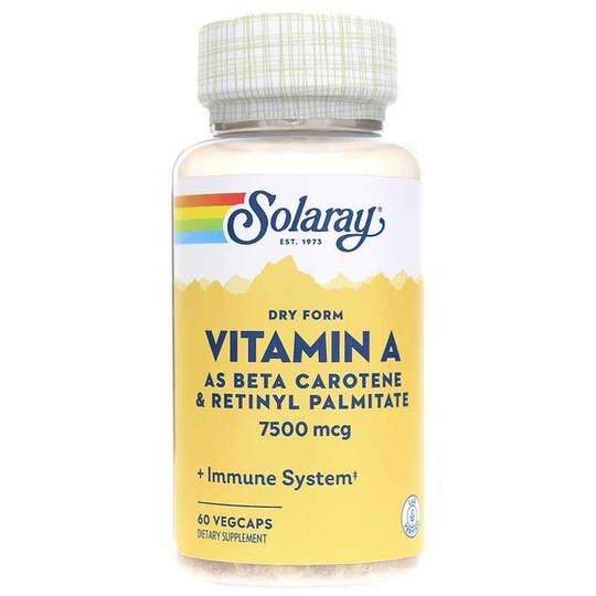 Dry Vitamin A 7500 Mcg, 60 Veg Capsules, SLR