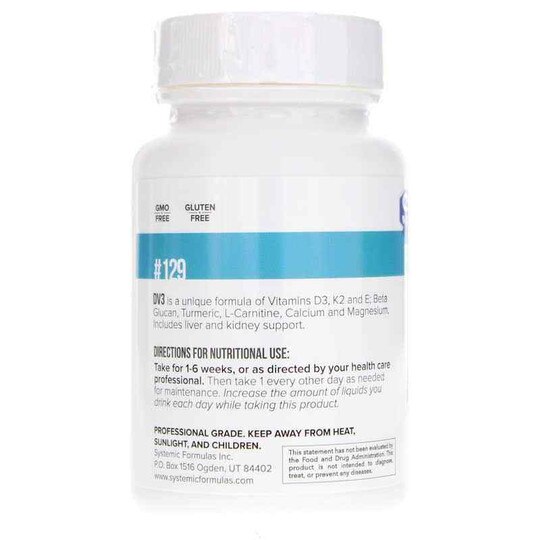DV3 Vitamin D3 Plus Immune Support, 60 Capsules, SSF