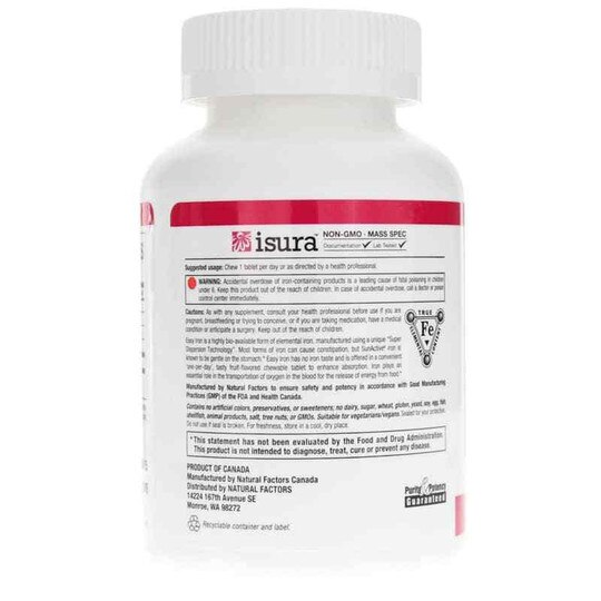 Easy Iron 20 Mg Chewable, 60 Chewable Tablets, NF