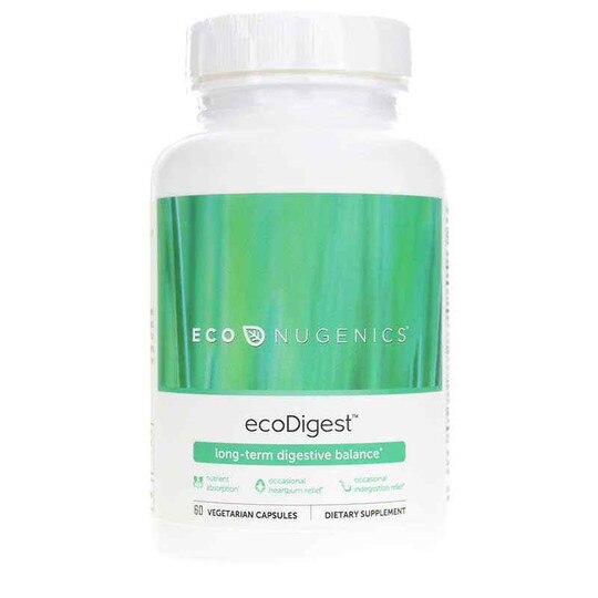 EcoDigest Long-Term Digestive Balance, 60 Veg Capsules, ECN