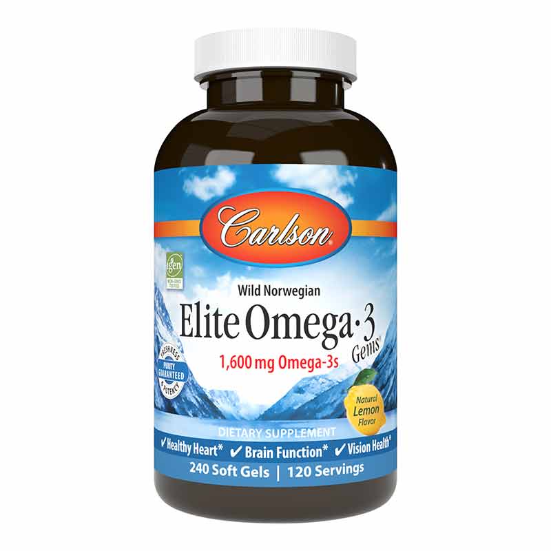 Elite Omega-3 Gems 1600 Mg with Natural Lemon Flavor Bonus Pack ...